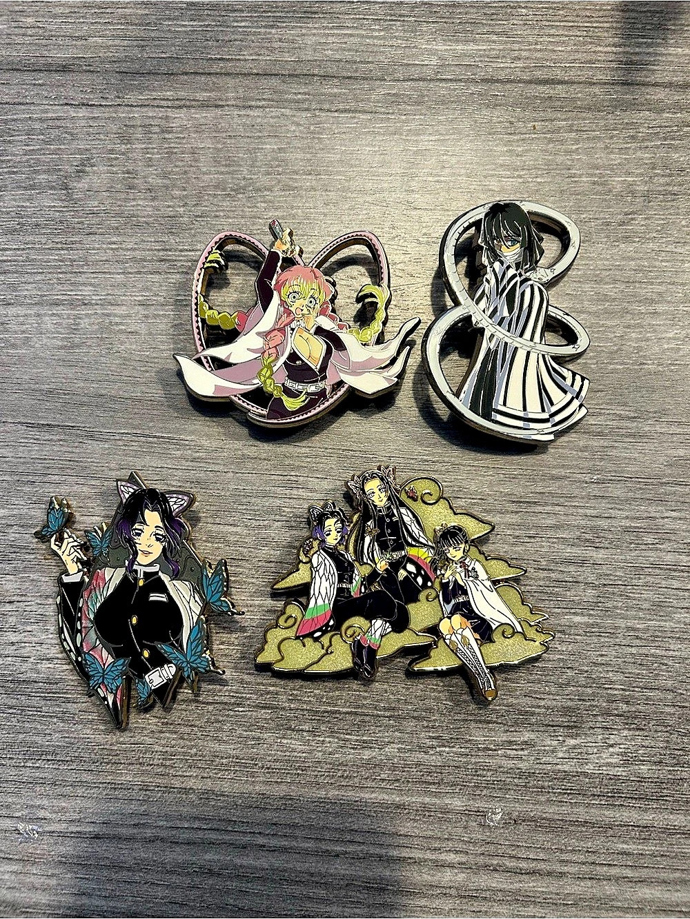 Demon slayer Multicolor Character Brooch Set